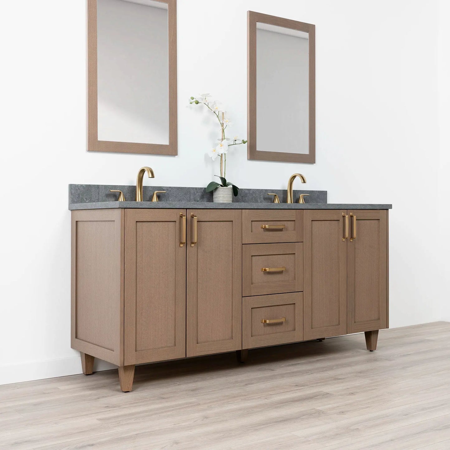Bridgeport SLIM 72" Almond Coast Bathroom Vanity, Double Sink Teodor Bathroom Vanity Canada