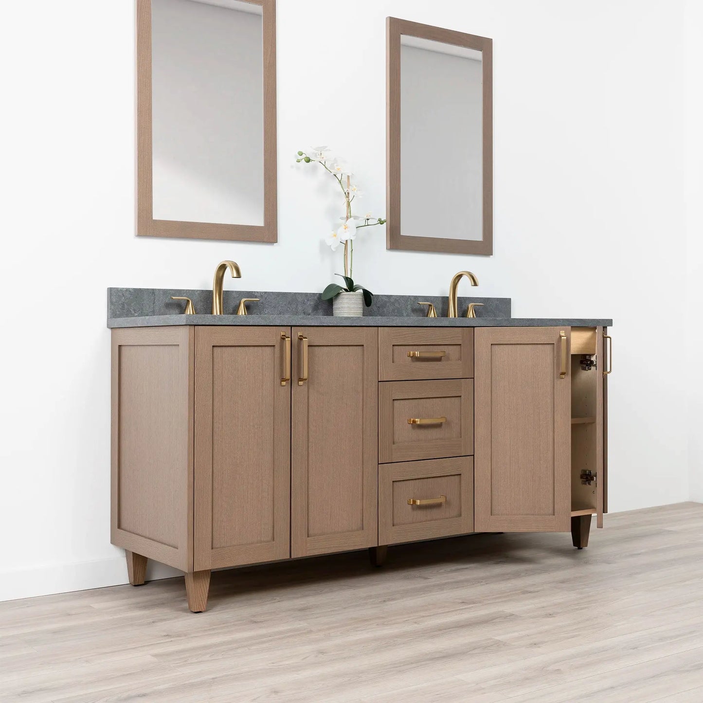 Bridgeport SLIM 72" Almond Coast Bathroom Vanity, Double Sink Teodor Bathroom Vanity Canada