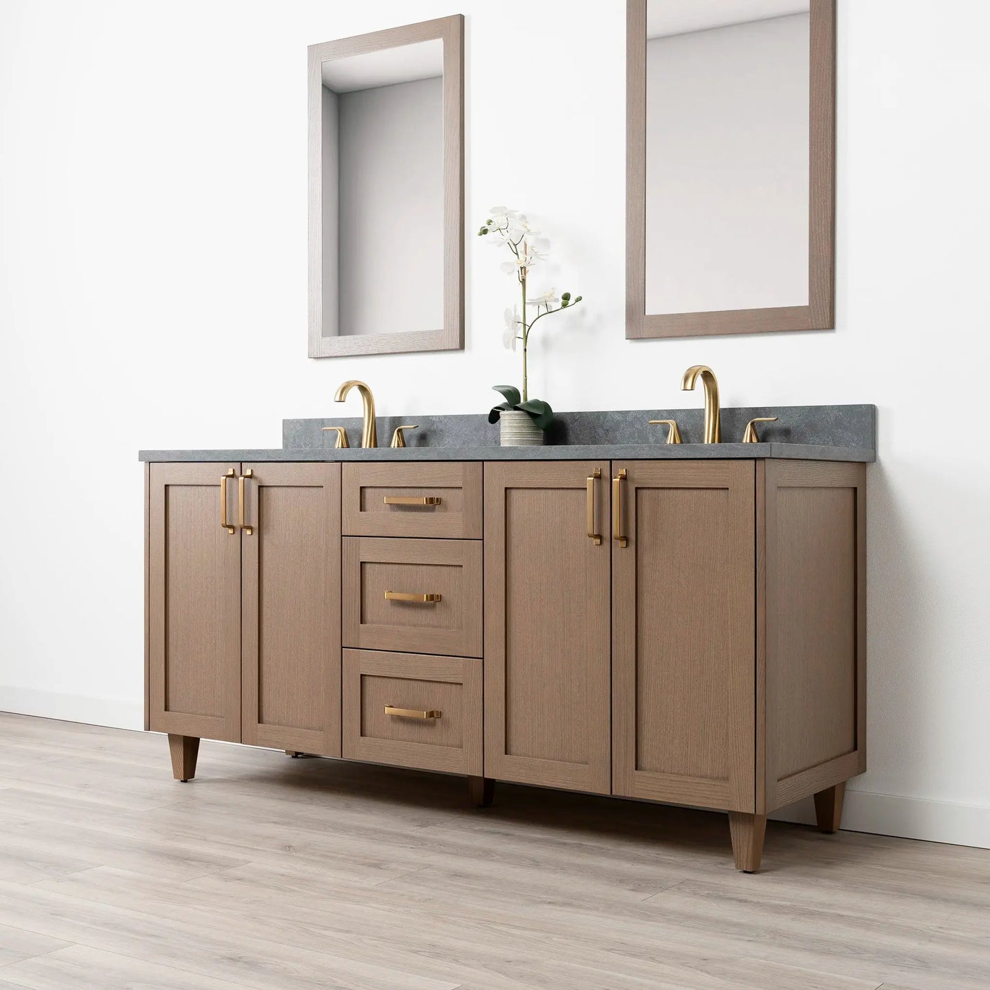 Bridgeport SLIM 72" Almond Coast Bathroom Vanity, Double Sink Teodor Bathroom Vanity Canada