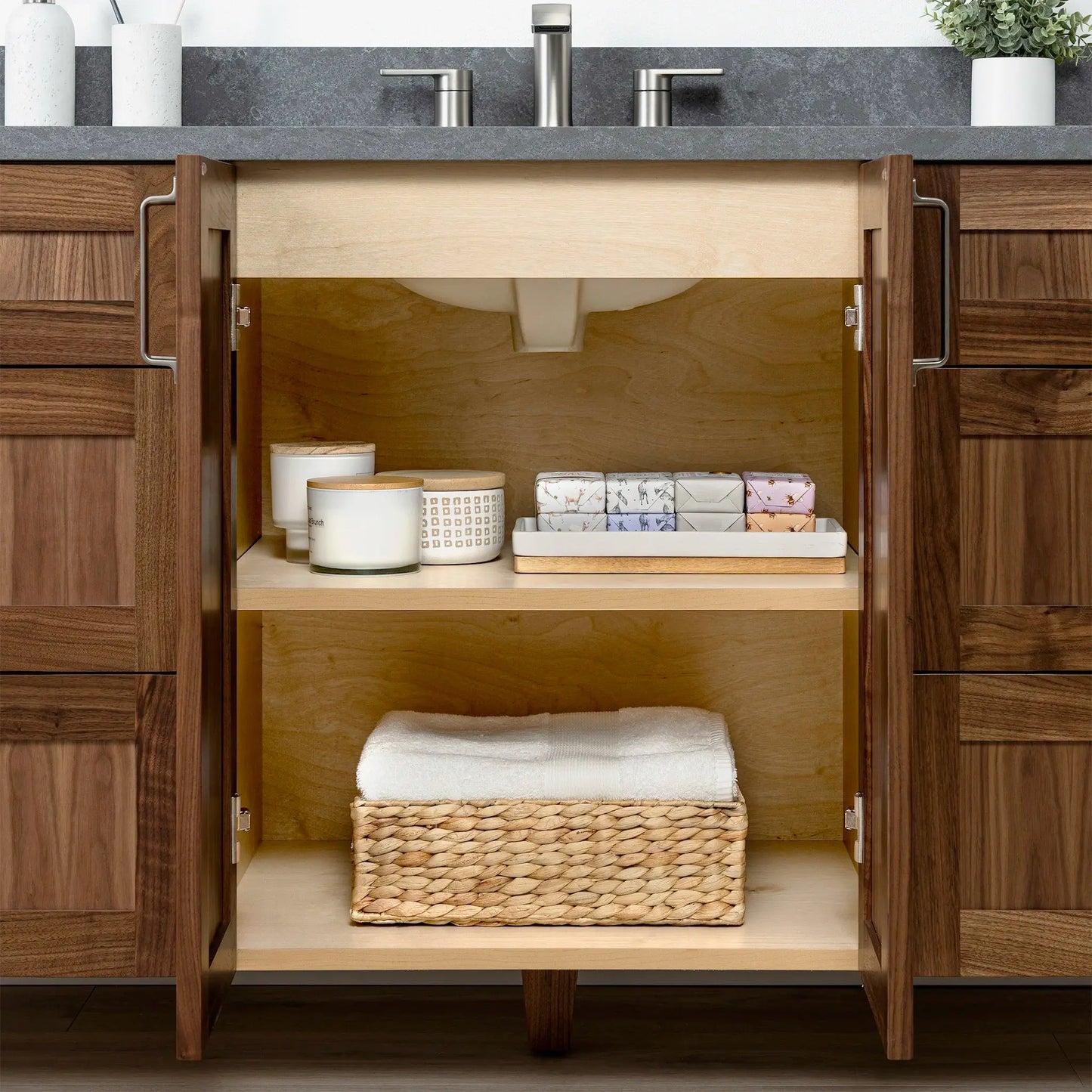 Bridgeport SLIM 72" American Black Walnut Bathroom Vanity Teodor Bathroom Vanity Canada