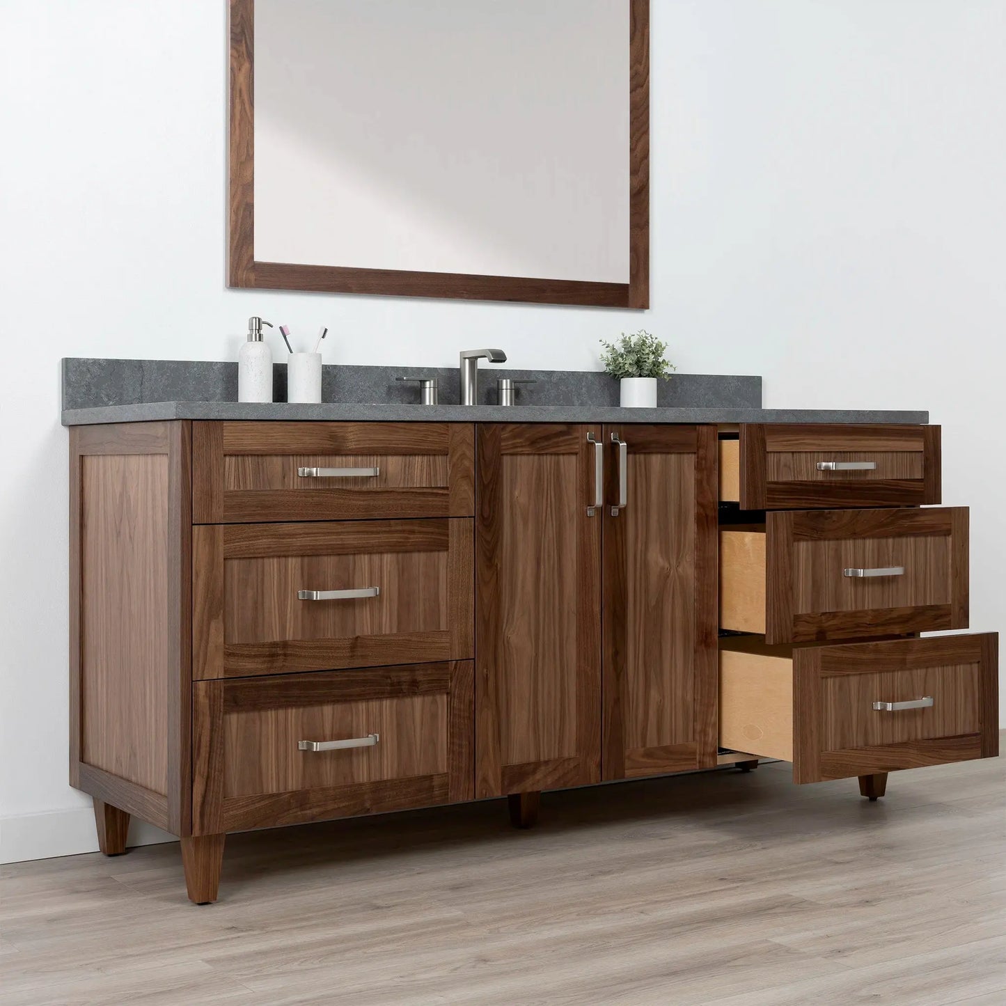 Bridgeport SLIM 72" American Black Walnut Bathroom Vanity Teodor Bathroom Vanity Canada