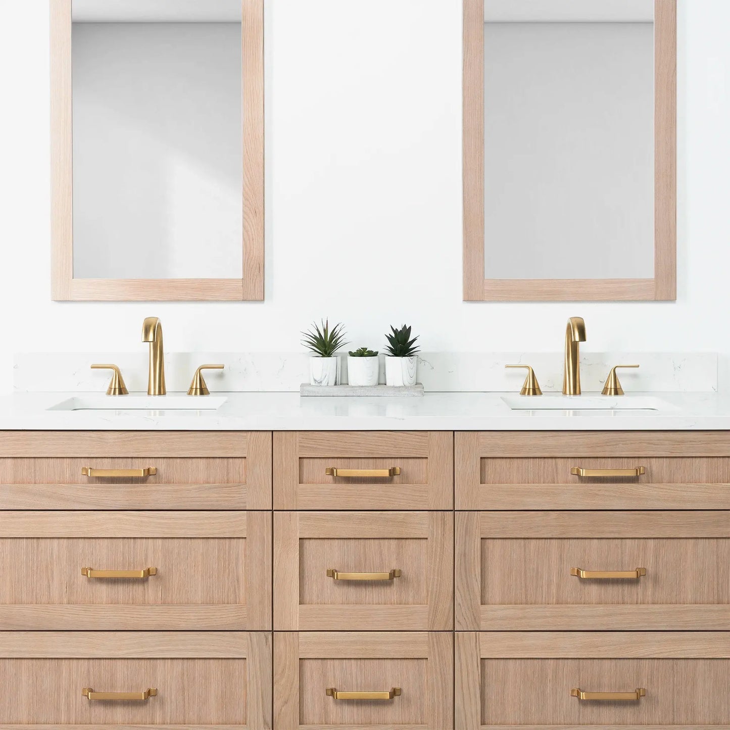 Bridgeport SLIM 72" White Oak Bathroom Vanity, Double Sink - All Drawers Teodor Bathroom Vanity Canada