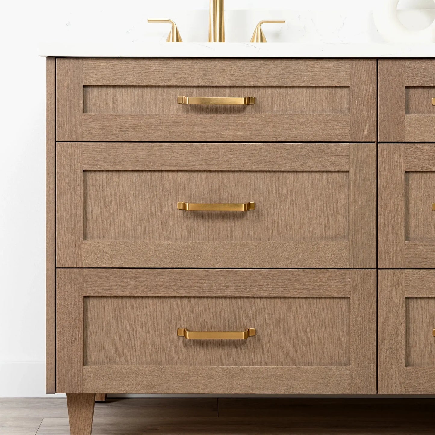 Bridgeport SLIM 72" Almond Coast Bathroom Vanity, Double Sink - All Drawers Teodor Bathroom Vanity Canada