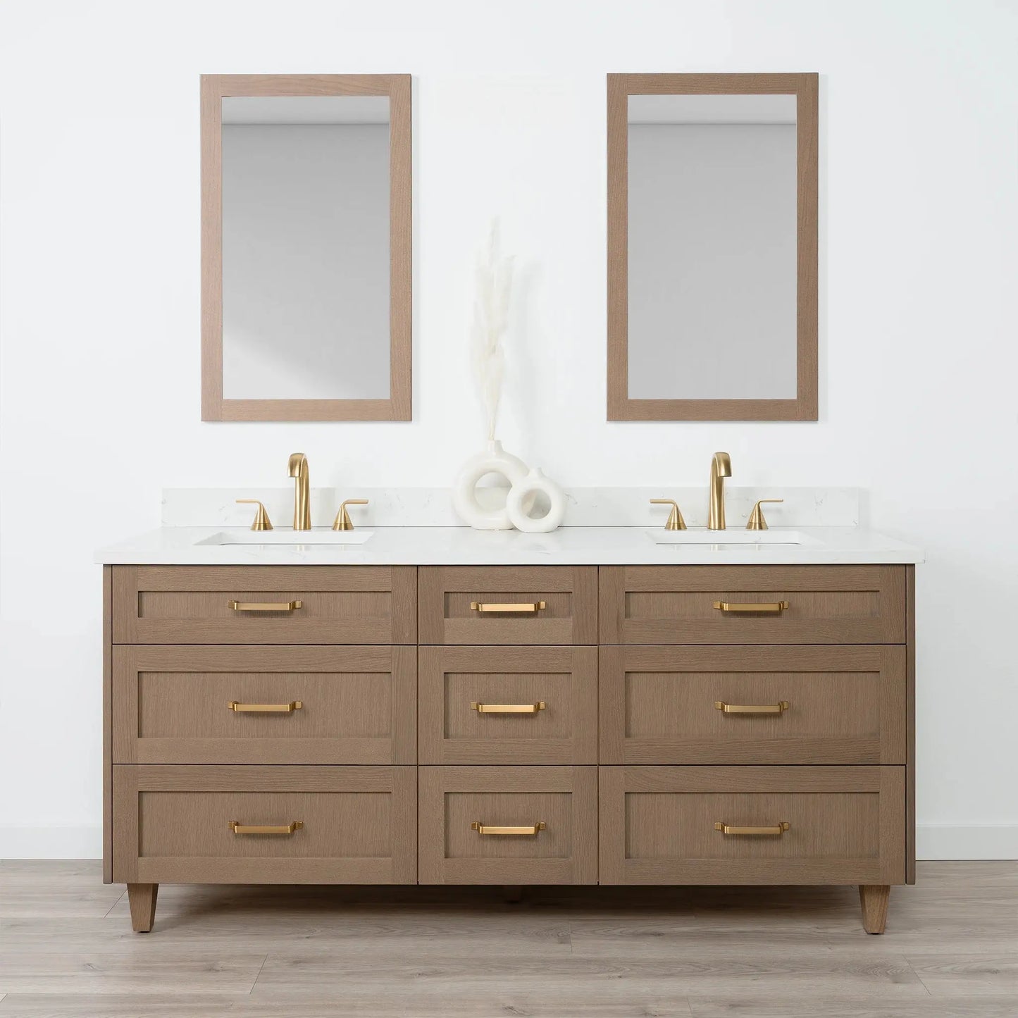 Bridgeport SLIM 72" Almond Coast Bathroom Vanity, Double Sink - All Drawers Teodor Bathroom Vanity Canada