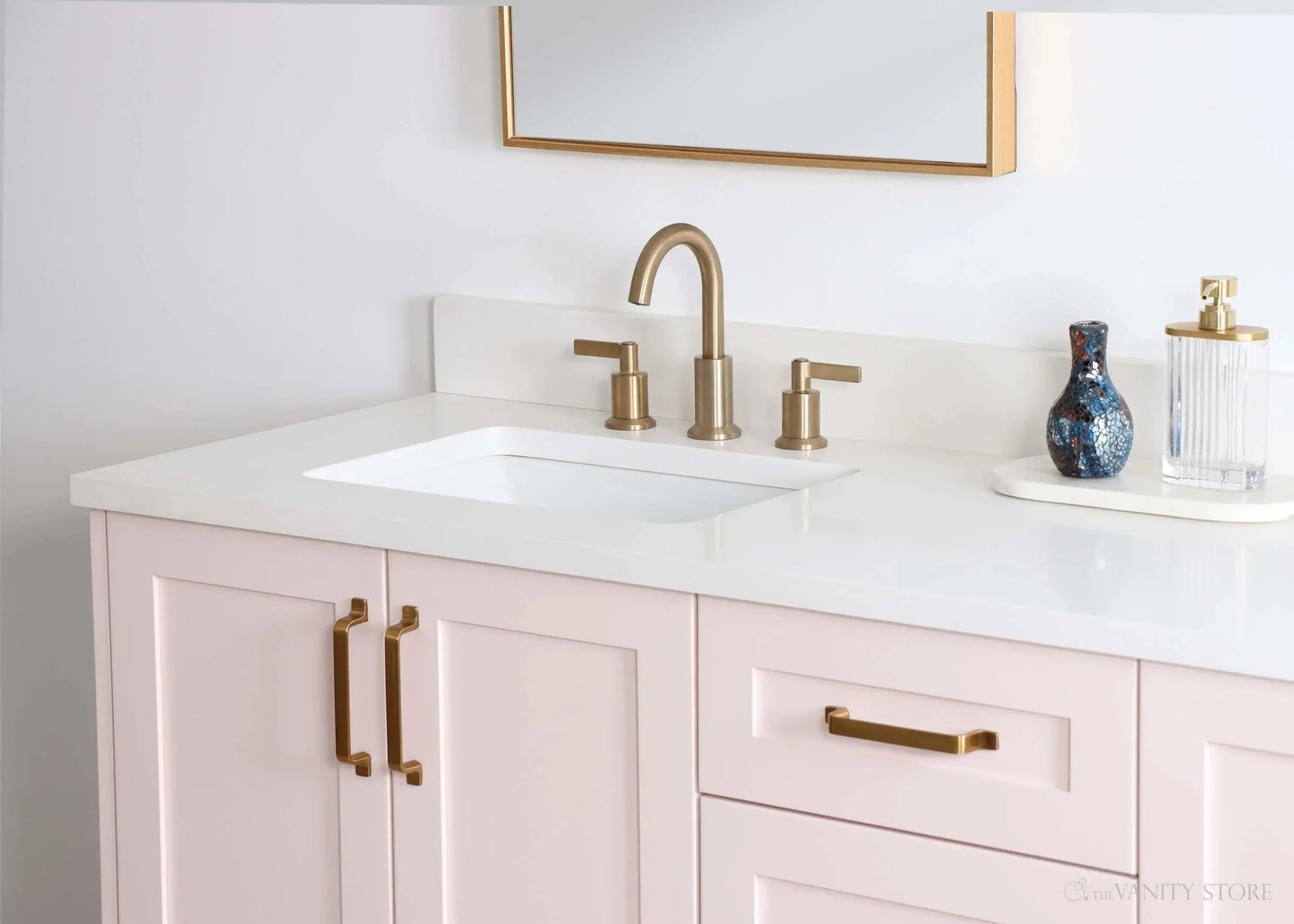 Bridgeport SLIM 72" Champagne Pink Bathroom Vanity, Double Sink Teodor Bathroom Vanity Canada