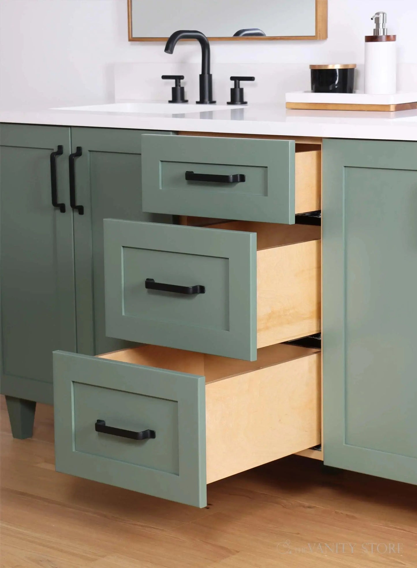 Bridgeport SLIM 72" Sage Green Bathroom Vanity, Double Sink Teodor Bathroom Vanity Canada