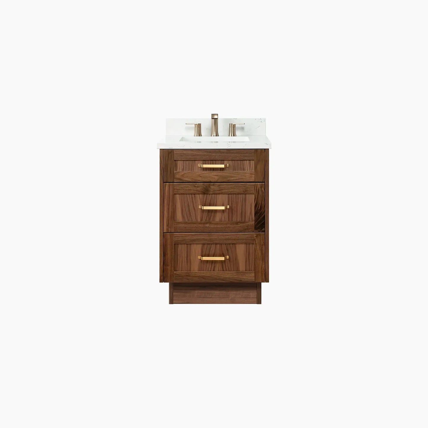 Bridgeport SLIM 24" American Black Walnut Bathroom Vanity - All Drawers Teodor Bathroom Vanity Canada
