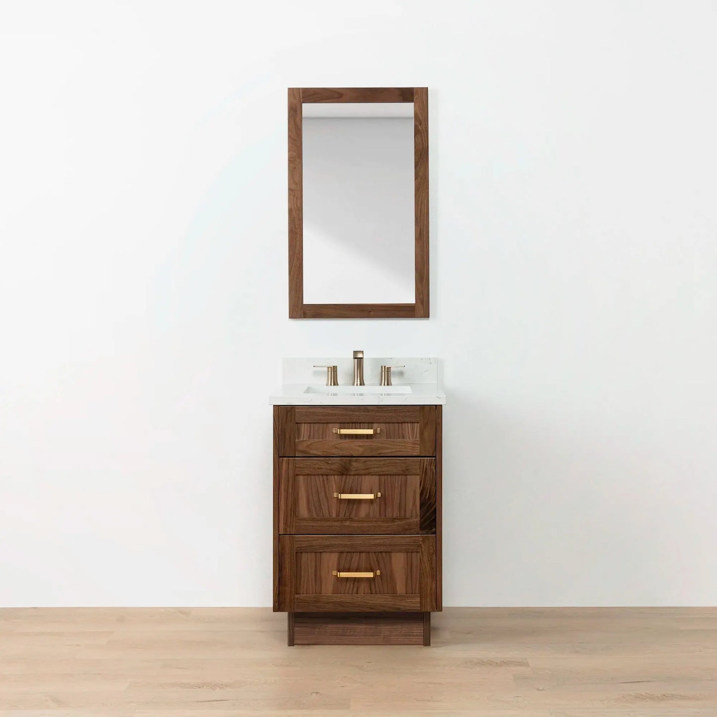 Bridgeport SLIM 24" American Black Walnut Bathroom Vanity - All Drawers Teodor Bathroom Vanity Canada