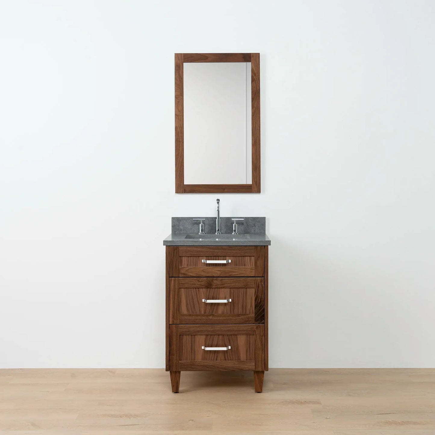 Bridgeport SLIM 24" American Black Walnut Bathroom Vanity - All Drawers Teodor Bathroom Vanity Canada