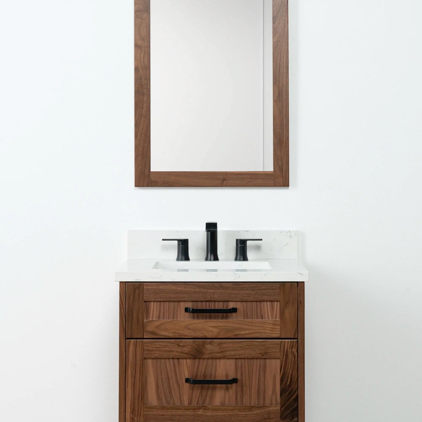Bridgeport SLIM 24" American Black Walnut Bathroom Vanity - All Drawers Teodor Bathroom Vanity Canada