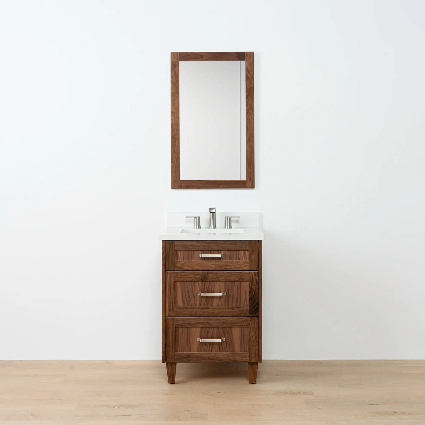 Bridgeport SLIM 24" American Black Walnut Bathroom Vanity - All Drawers Teodor Bathroom Vanity Canada