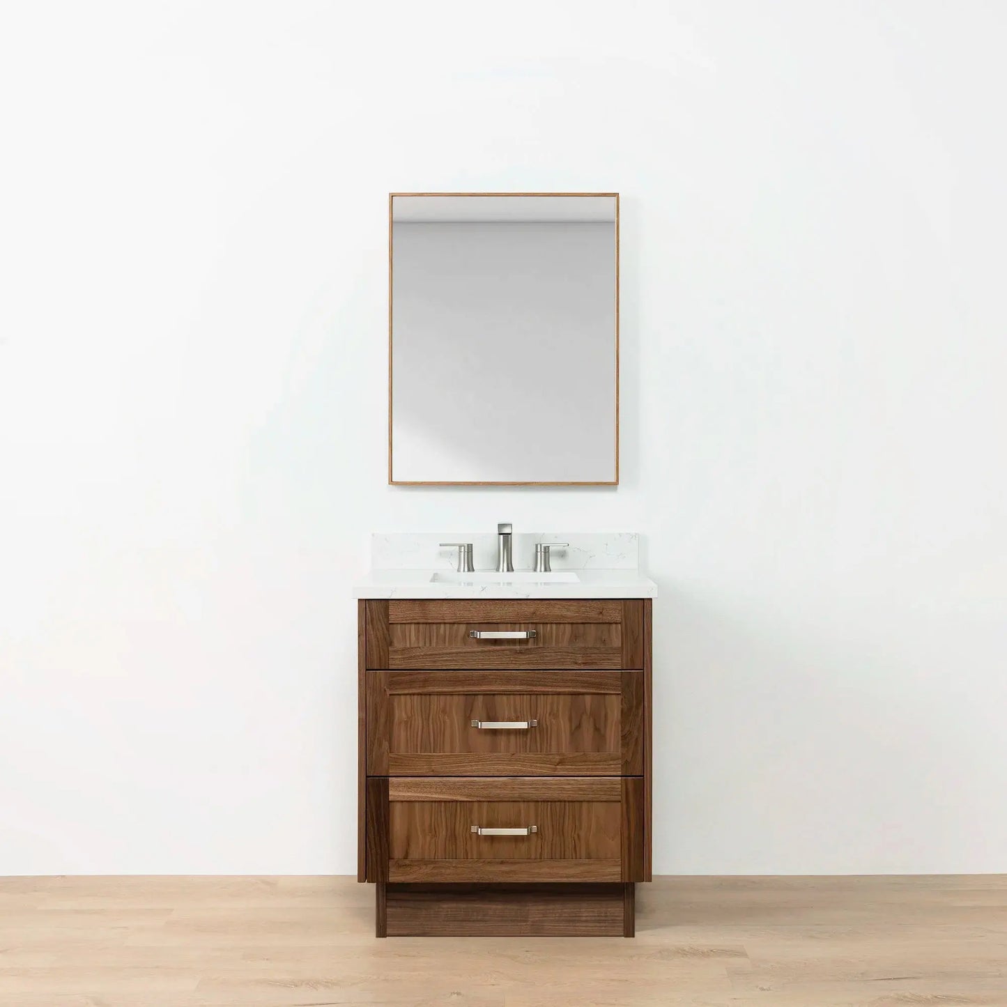 Bridgeport SLIM 30" American Black Walnut Bathroom Vanity - All Drawers Teodor Bathroom Vanity Canada