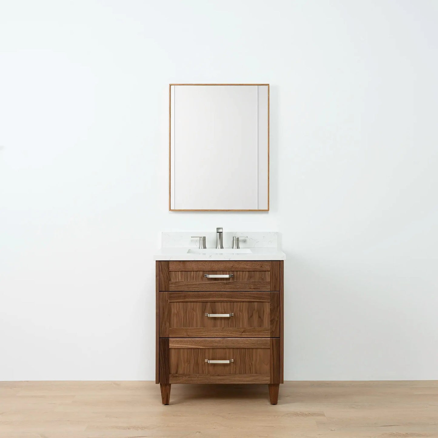 Bridgeport SLIM 30" American Black Walnut Bathroom Vanity - All Drawers Teodor Bathroom Vanity Canada