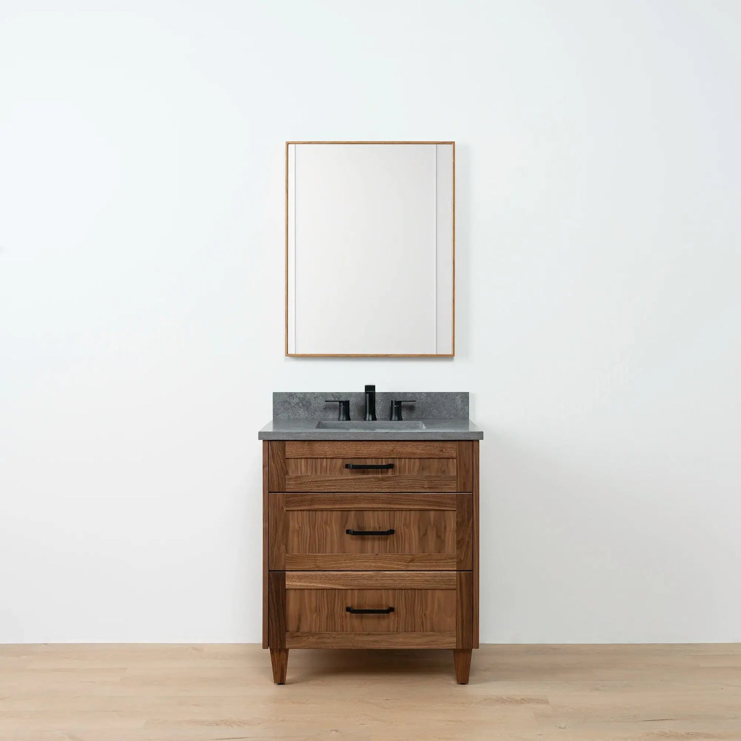 Bridgeport SLIM 30" American Black Walnut Bathroom Vanity - All Drawers Teodor Bathroom Vanity Canada