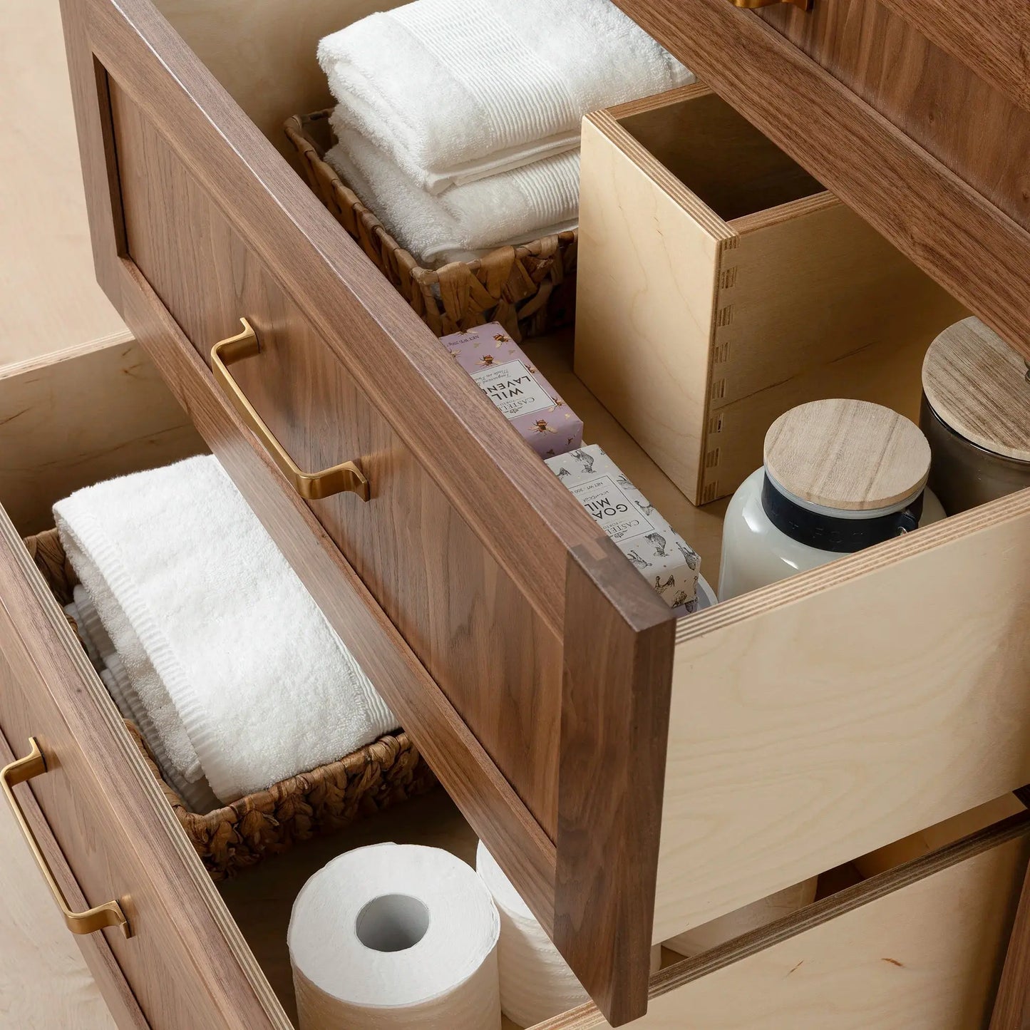 Bridgeport SLIM 30" American Black Walnut Bathroom Vanity - All Drawers Teodor Bathroom Vanity Canada