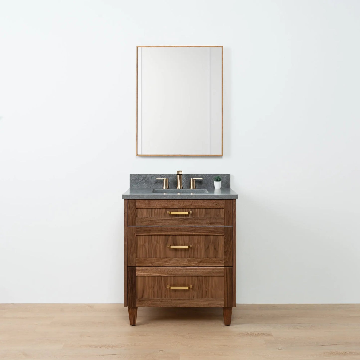 Bridgeport SLIM 30" American Black Walnut Bathroom Vanity - All Drawers Teodor Bathroom Vanity Canada