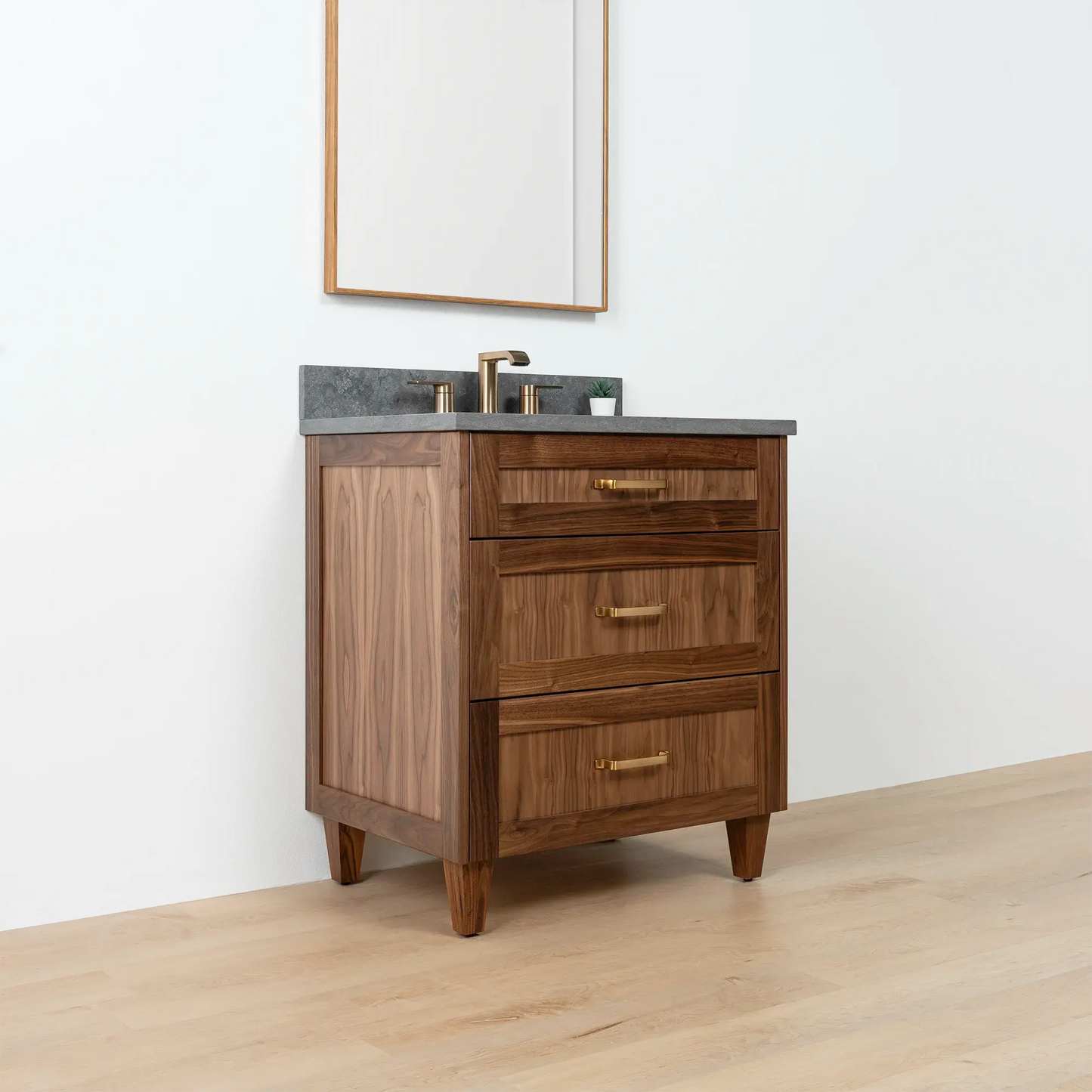 Bridgeport SLIM 30" American Black Walnut Bathroom Vanity - All Drawers Teodor Bathroom Vanity Canada