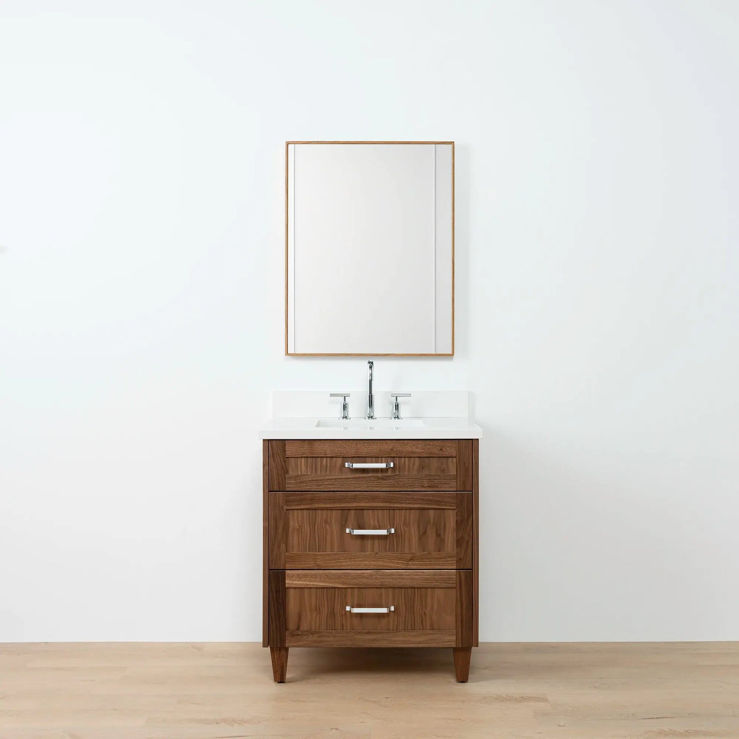 Bridgeport SLIM 30" American Black Walnut Bathroom Vanity - All Drawers Teodor Bathroom Vanity Canada