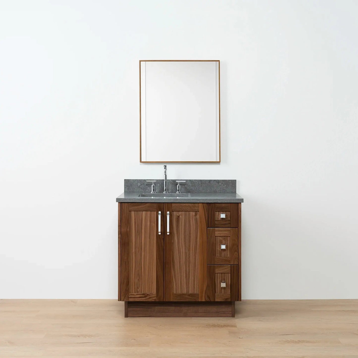 Bridgeport SLIM 36" American Black Walnut Bathroom Vanity, Left Sink Teodor Bathroom Vanity Canada
