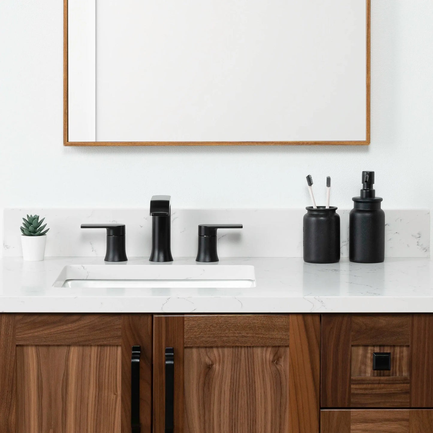 Bridgeport SLIM 36" American Black Walnut Bathroom Vanity, Left Sink Teodor Bathroom Vanity Canada