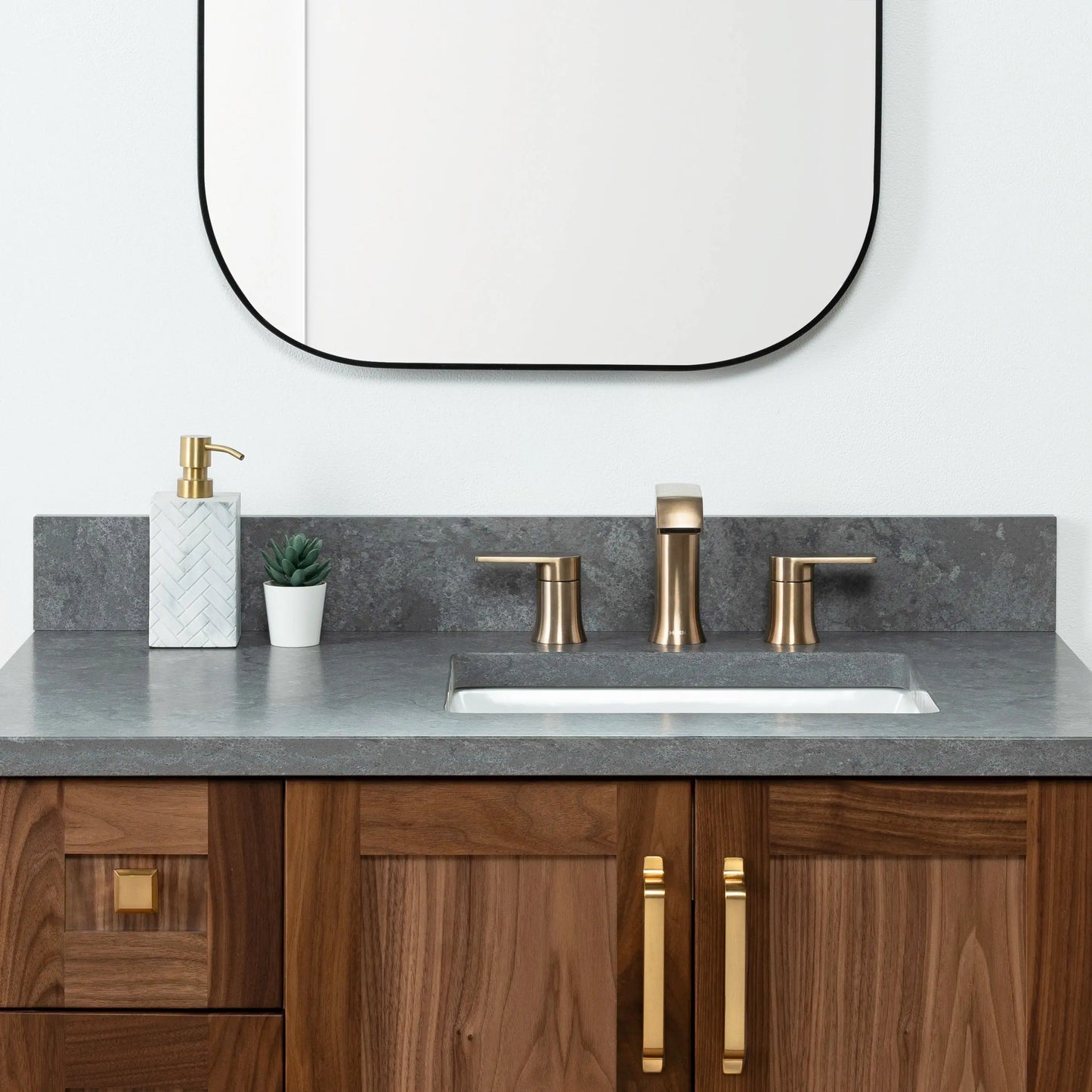 Bridgeport SLIM 36" American Black Walnut Bathroom Vanity, Right Sink Teodor Bathroom Vanity Canada