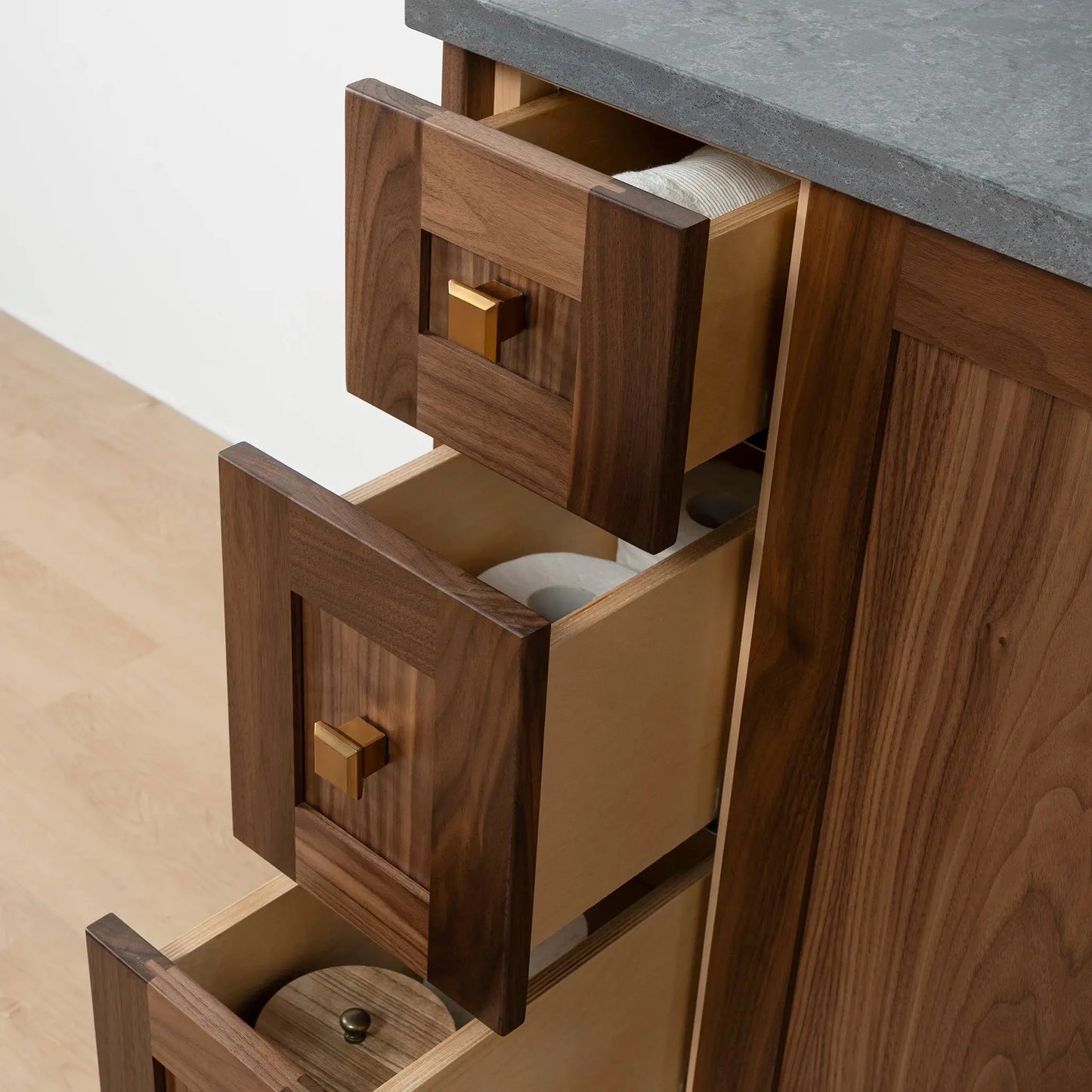 Bridgeport SLIM 36" American Black Walnut Bathroom Vanity, Right Sink Teodor Bathroom Vanity Canada
