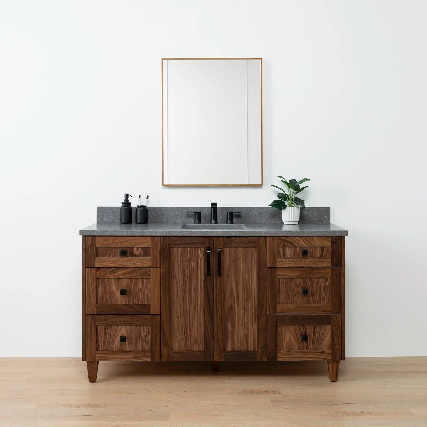 Bridgeport SLIM 60" American Black Walnut Bathroom Vanity Teodor Bathroom Vanity Canada