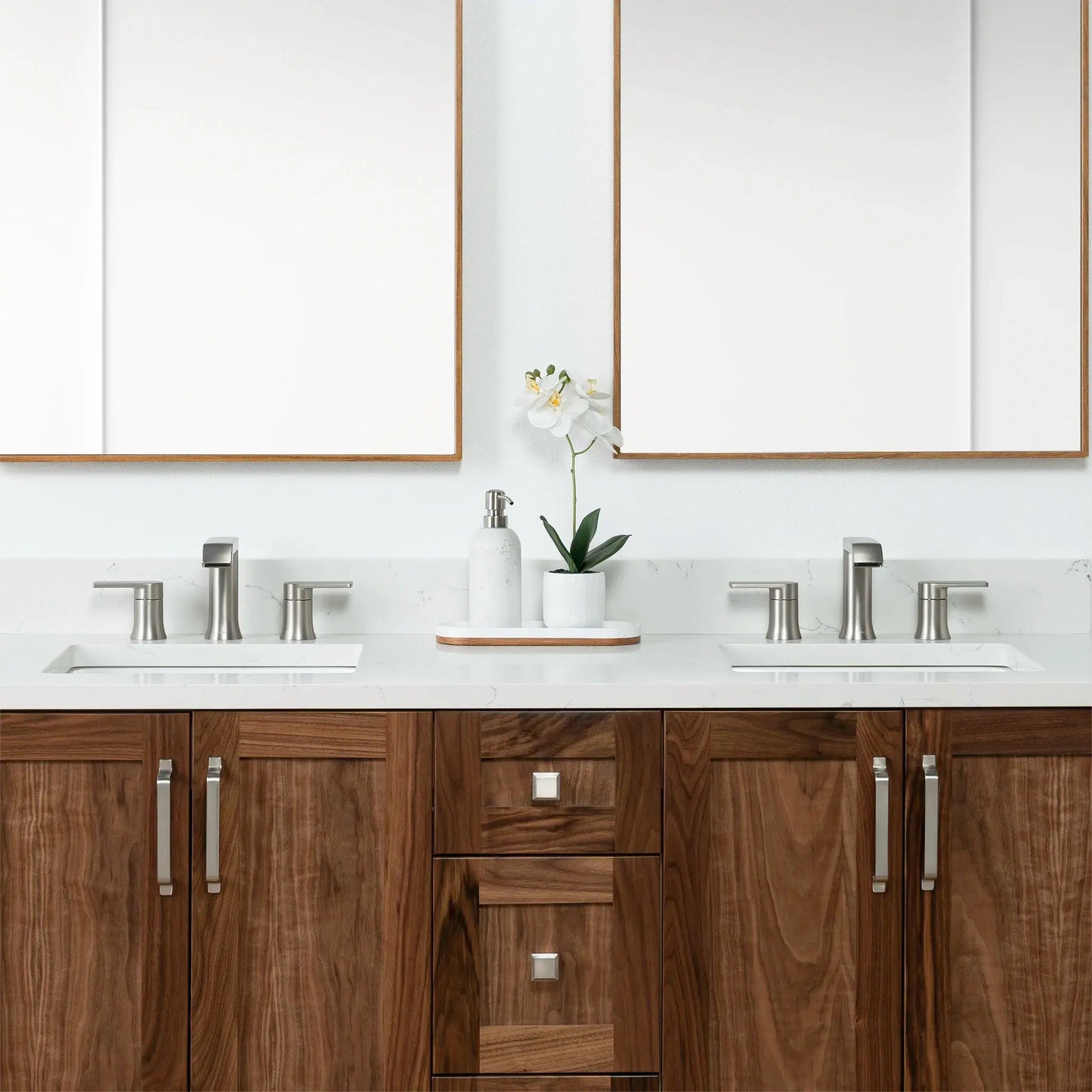 Bridgeport SLIM 60" American Black Walnut Bathroom Vanity, Double Sink Teodor Bathroom Vanity Canada