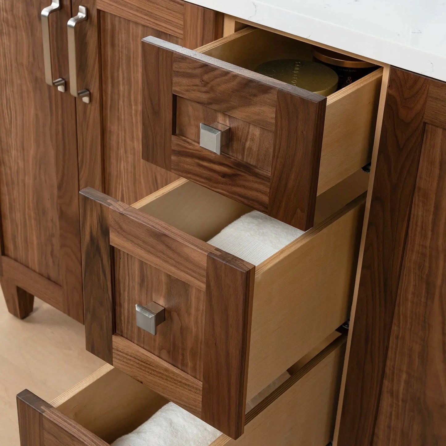 Bridgeport SLIM 60" American Black Walnut Bathroom Vanity, Double Sink Teodor Bathroom Vanity Canada
