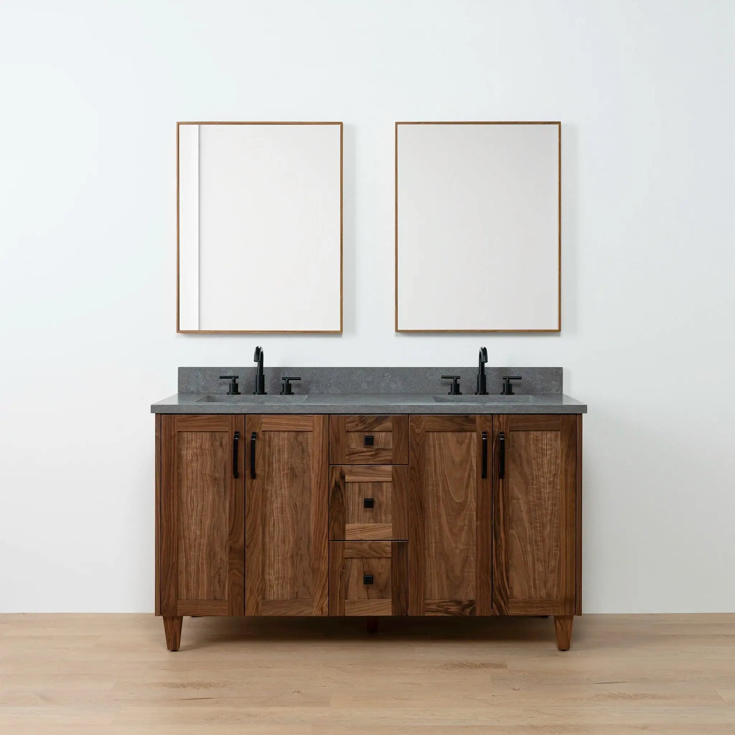 Bridgeport SLIM 60" American Black Walnut Bathroom Vanity, Double Sink Teodor Bathroom Vanity Canada