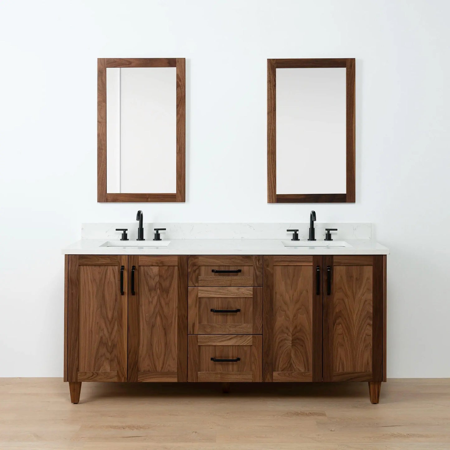 Bridgeport SLIM 72" American Black Walnut Bathroom Vanity, Double Sink Teodor Bathroom Vanity Canada
