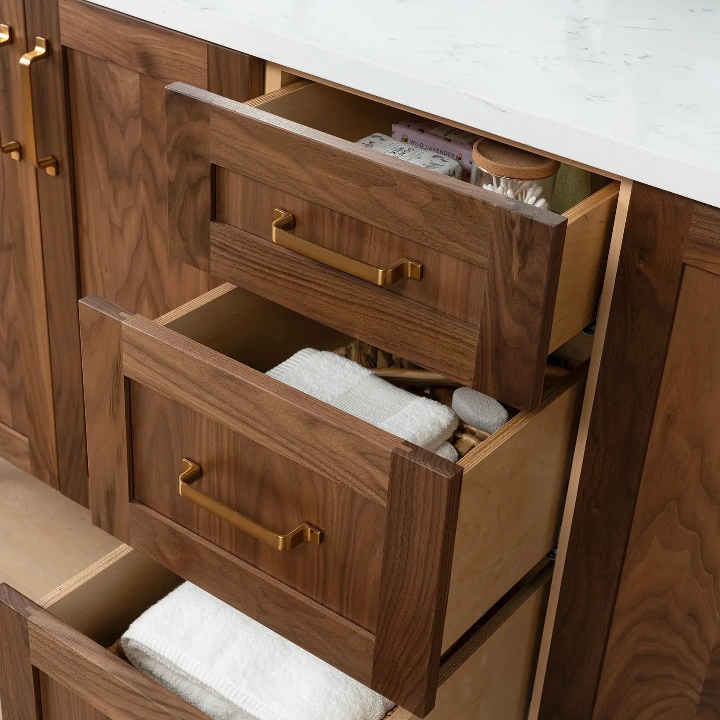 Bridgeport SLIM 72" American Black Walnut Bathroom Vanity, Double Sink Teodor Bathroom Vanity Canada