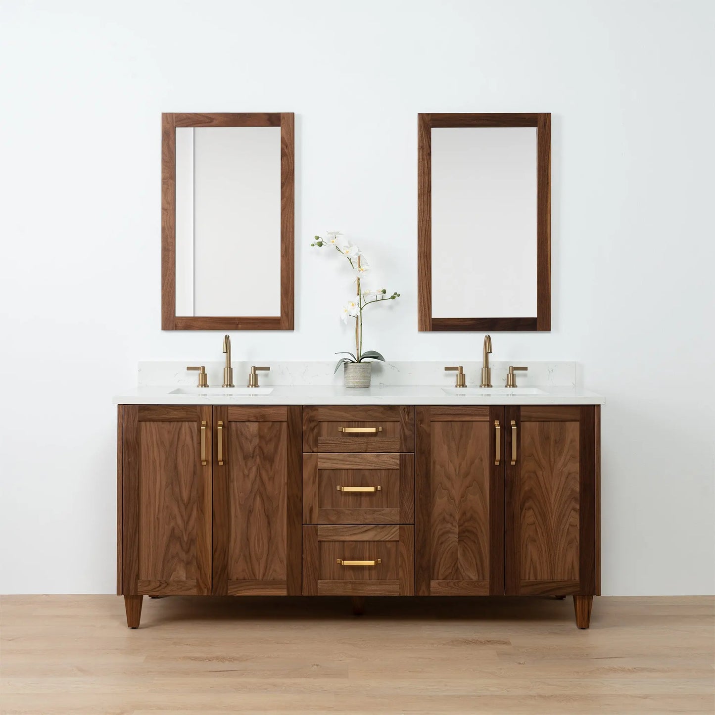 Bridgeport SLIM 72" American Black Walnut Bathroom Vanity, Double Sink Teodor Bathroom Vanity Canada
