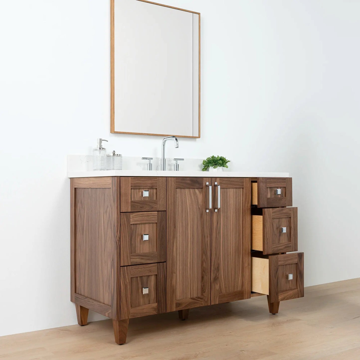 Bridgeport SLIM 48" American Black Walnut Bathroom Vanity Teodor Bathroom Vanity Canada