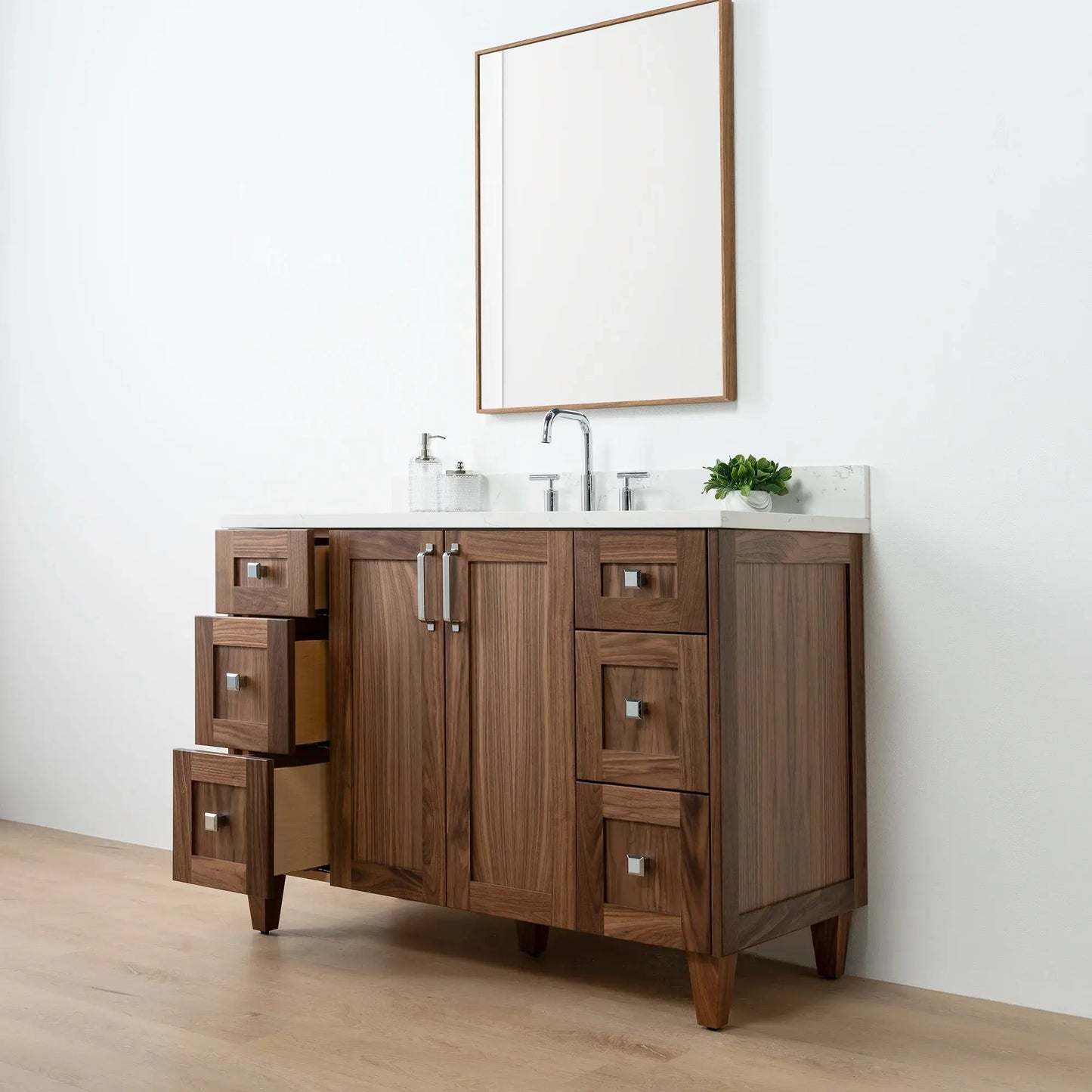 Bridgeport SLIM 48" American Black Walnut Bathroom Vanity Teodor Bathroom Vanity Canada