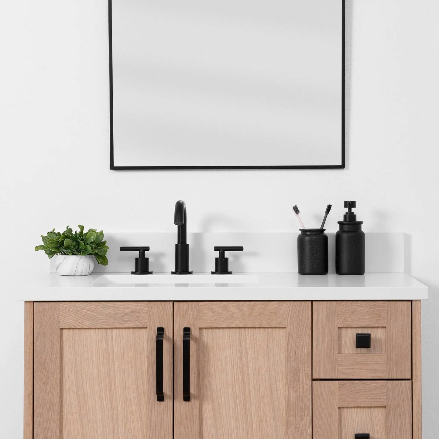 Bridgeport SLIM, 36" Teodor® White Oak Vanity, Left Sink Teodor Bathroom VanityCanada