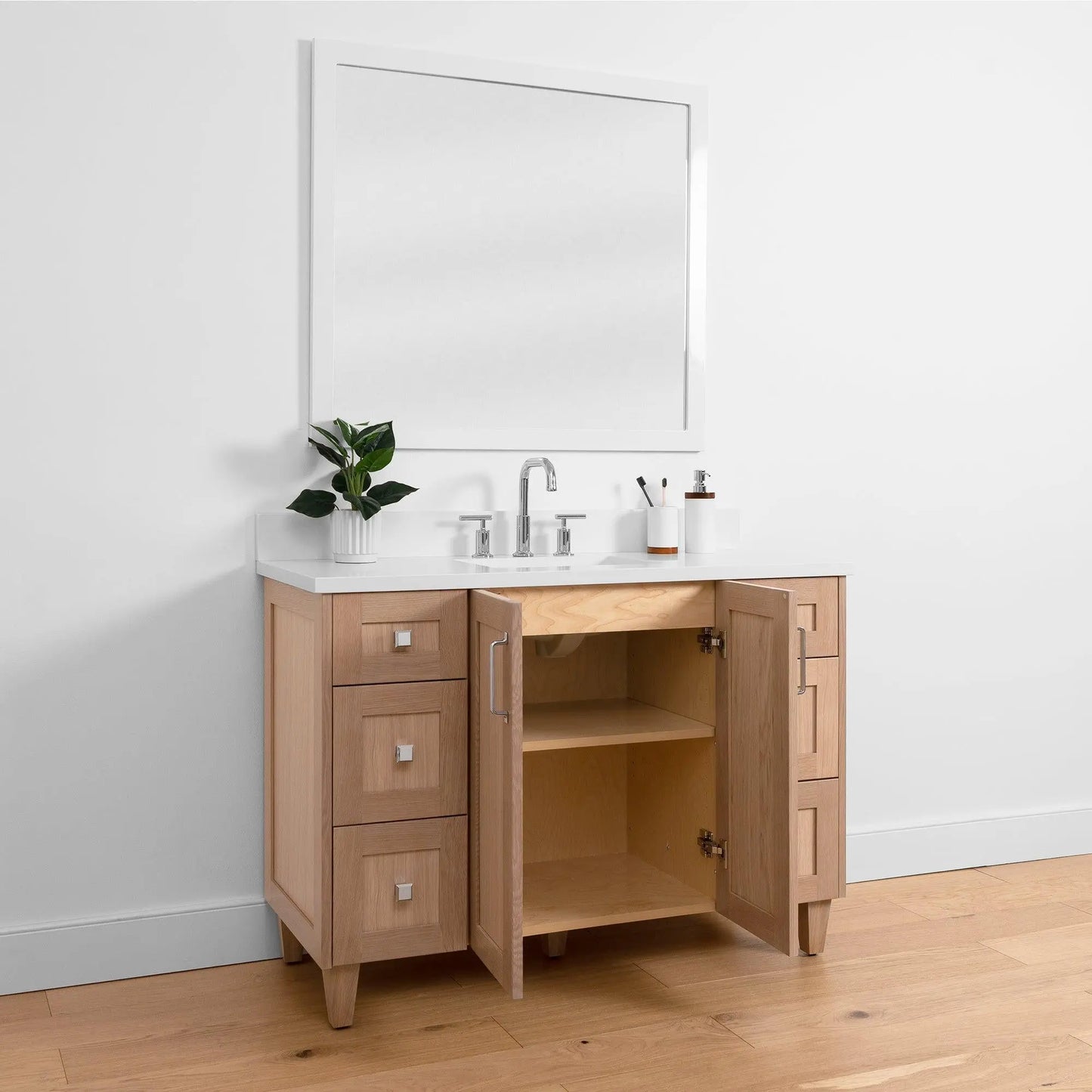 Bridgeport SLIM, 48" Teodor® White Oak Vanity Teodor Bathroom VanityCanada