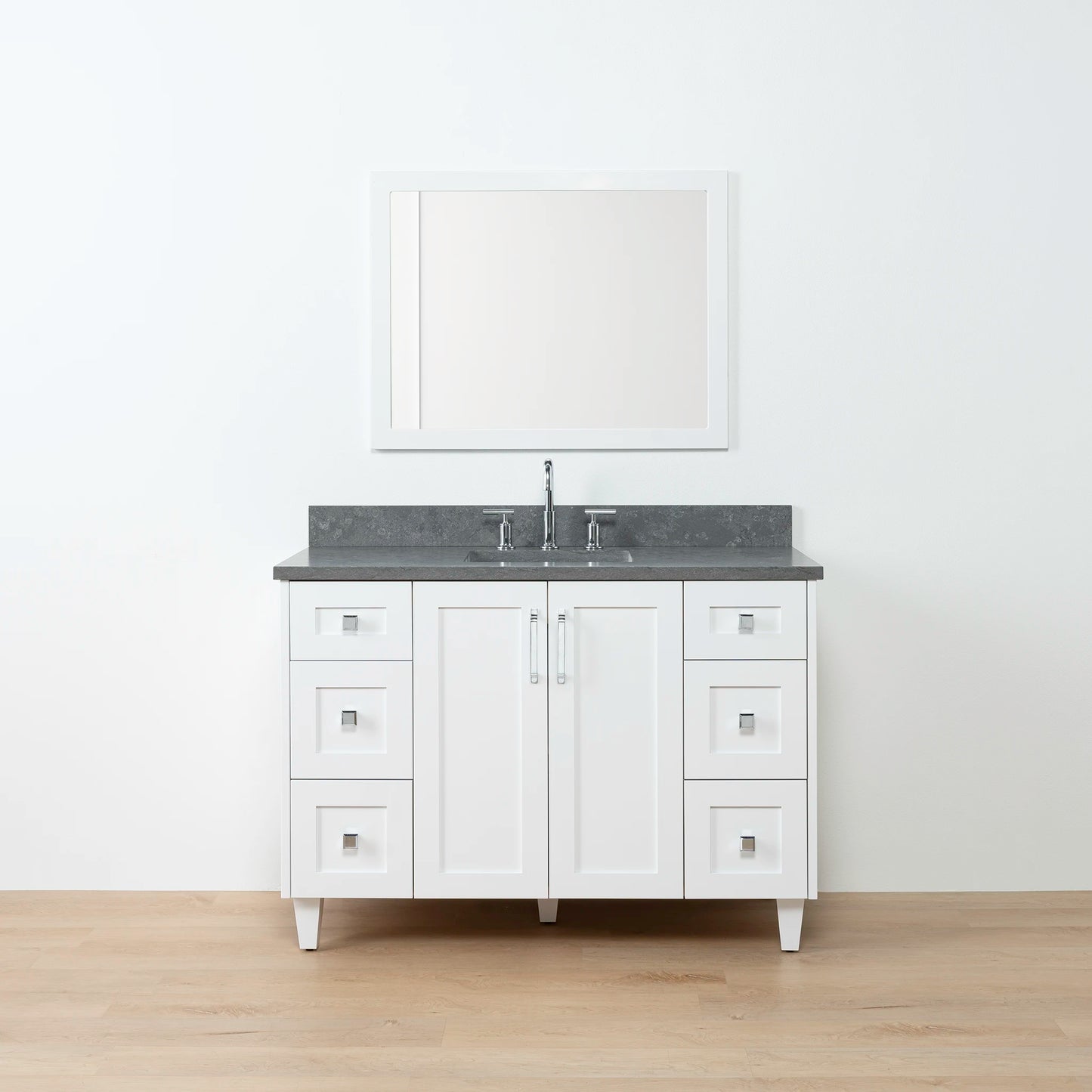 Bridgeport 48" Satin White Bathroom Vanity