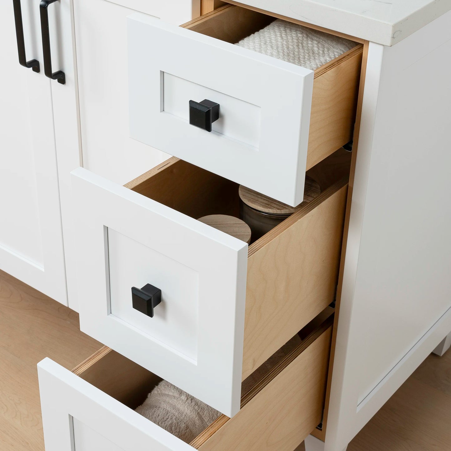 Bridgeport 48" Satin White Bathroom Vanity