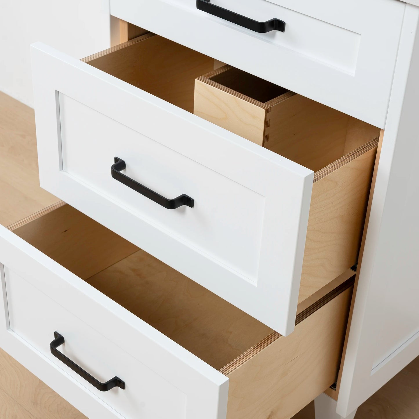 Bridgeport SLIM 24" Satin White Bathroom Vanity - All Drawers