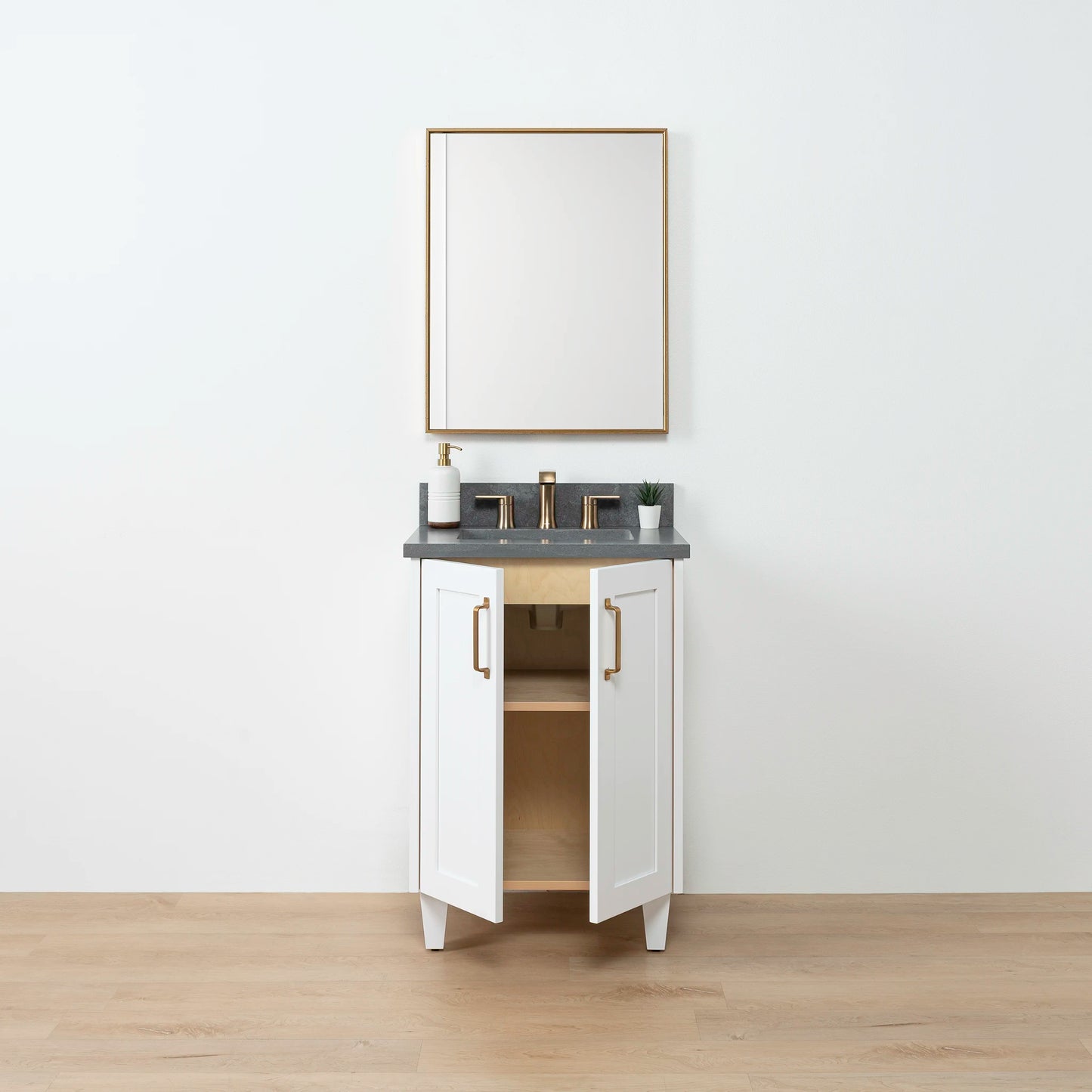 Bridgeport SLIM 24" Satin White Bathroom Vanity