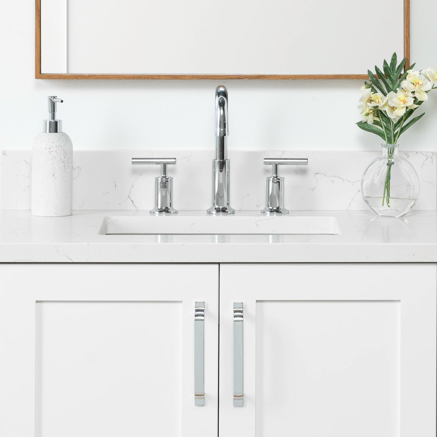 Bridgeport SLIM 30" Satin White Bathroom Vanity