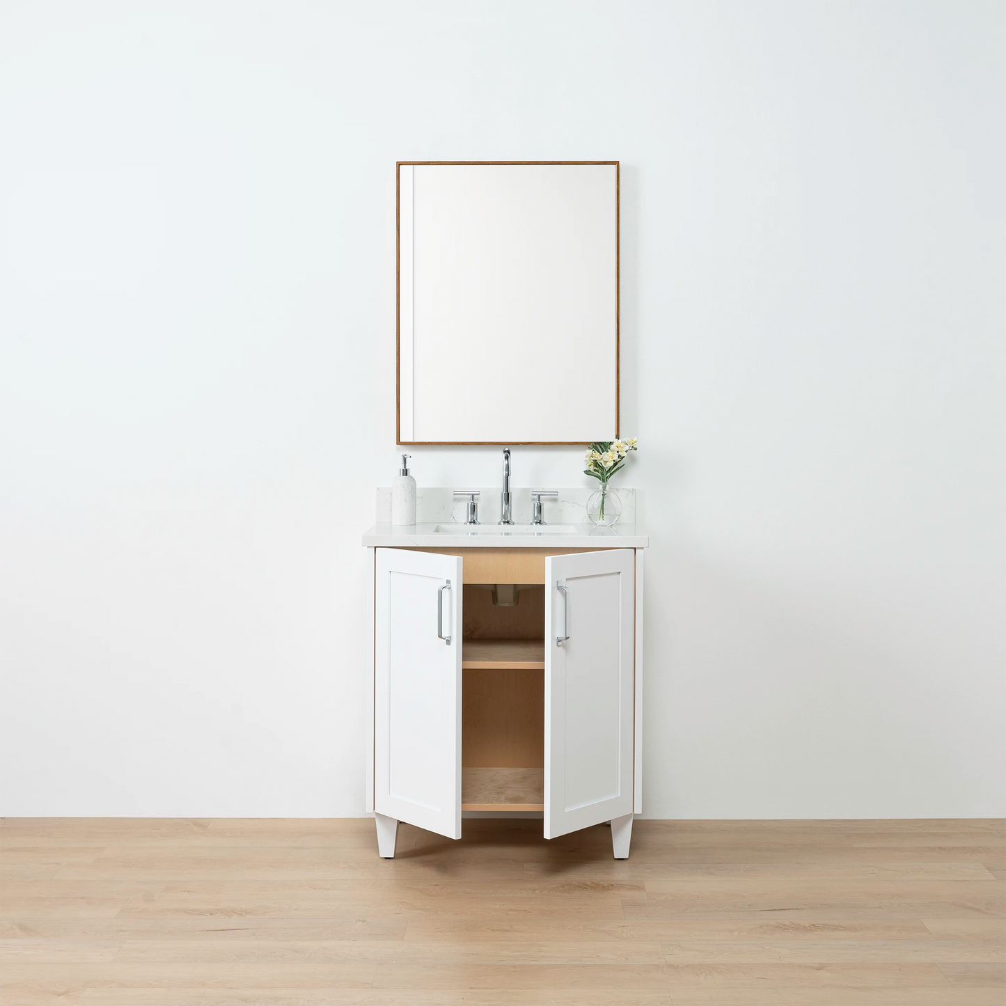 Bridgeport SLIM 30" Satin White Bathroom Vanity