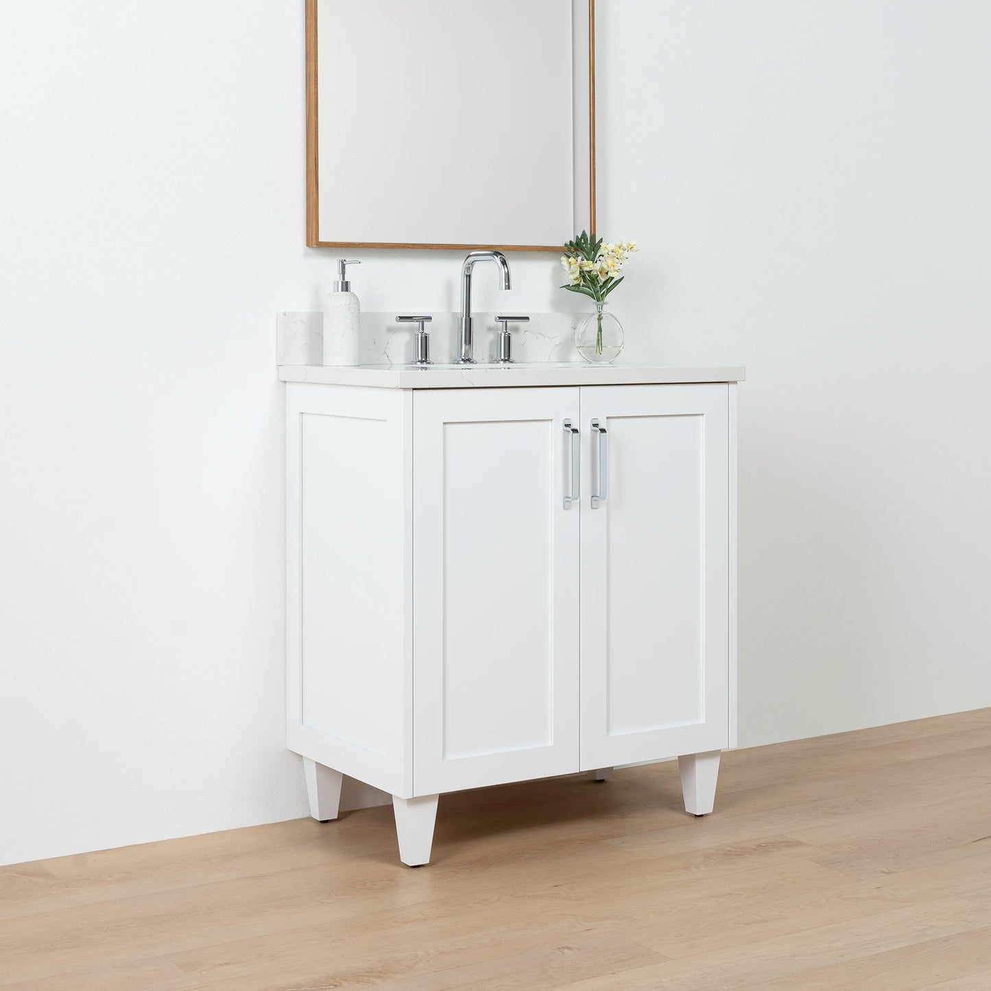 Bridgeport SLIM 30" Satin White Bathroom Vanity