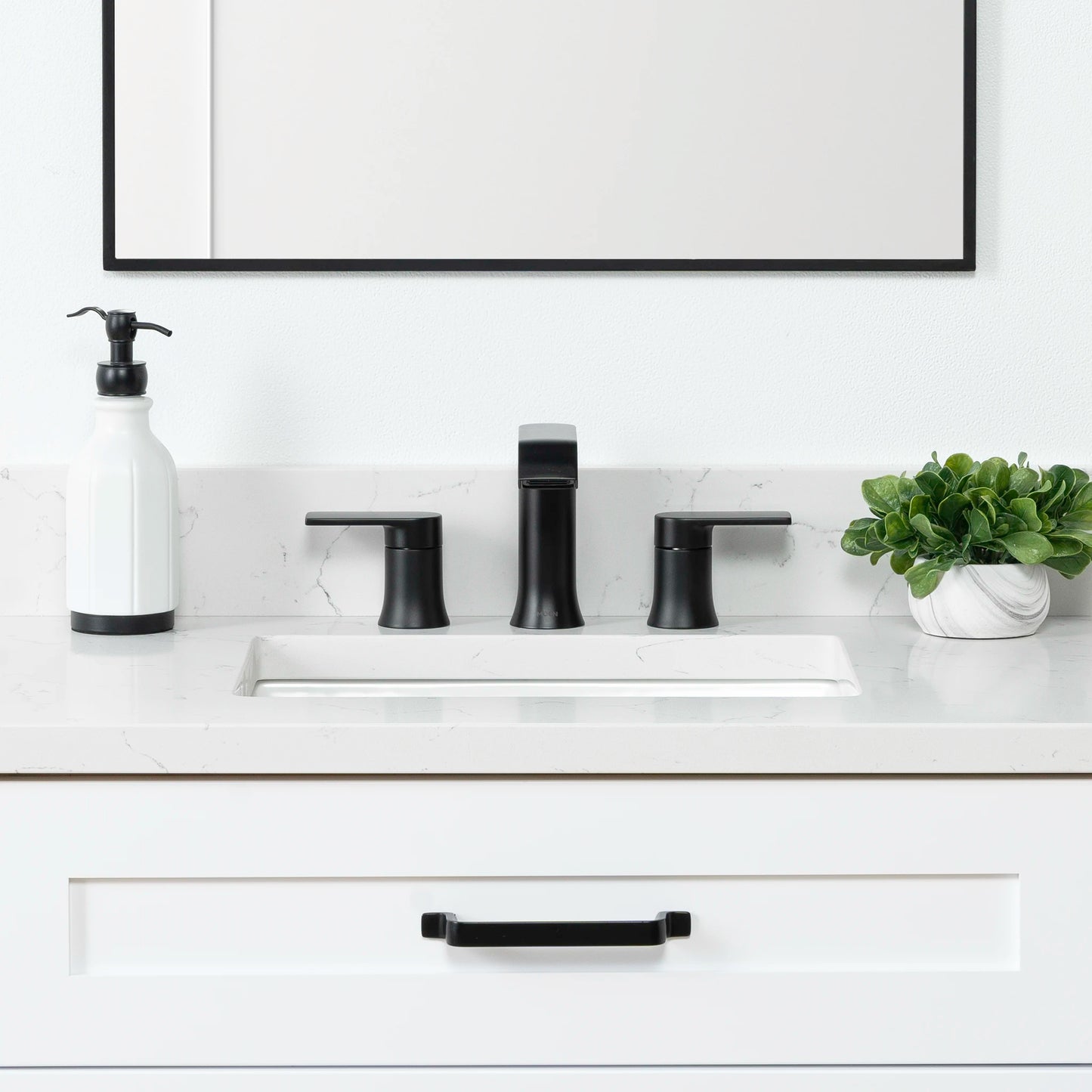 Bridgeport SLIM 30" Satin White Bathroom Vanity - All Drawers