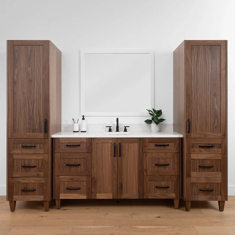 Bridgeport, Teodor® American Black Walnut Linen Cabinet Teodor Bathroom VanityCanada