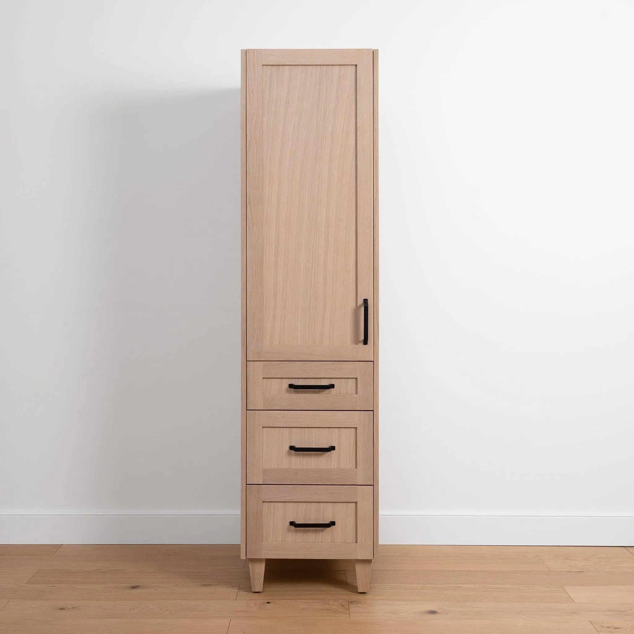 Bridgeport White Oak Linen Cabinet