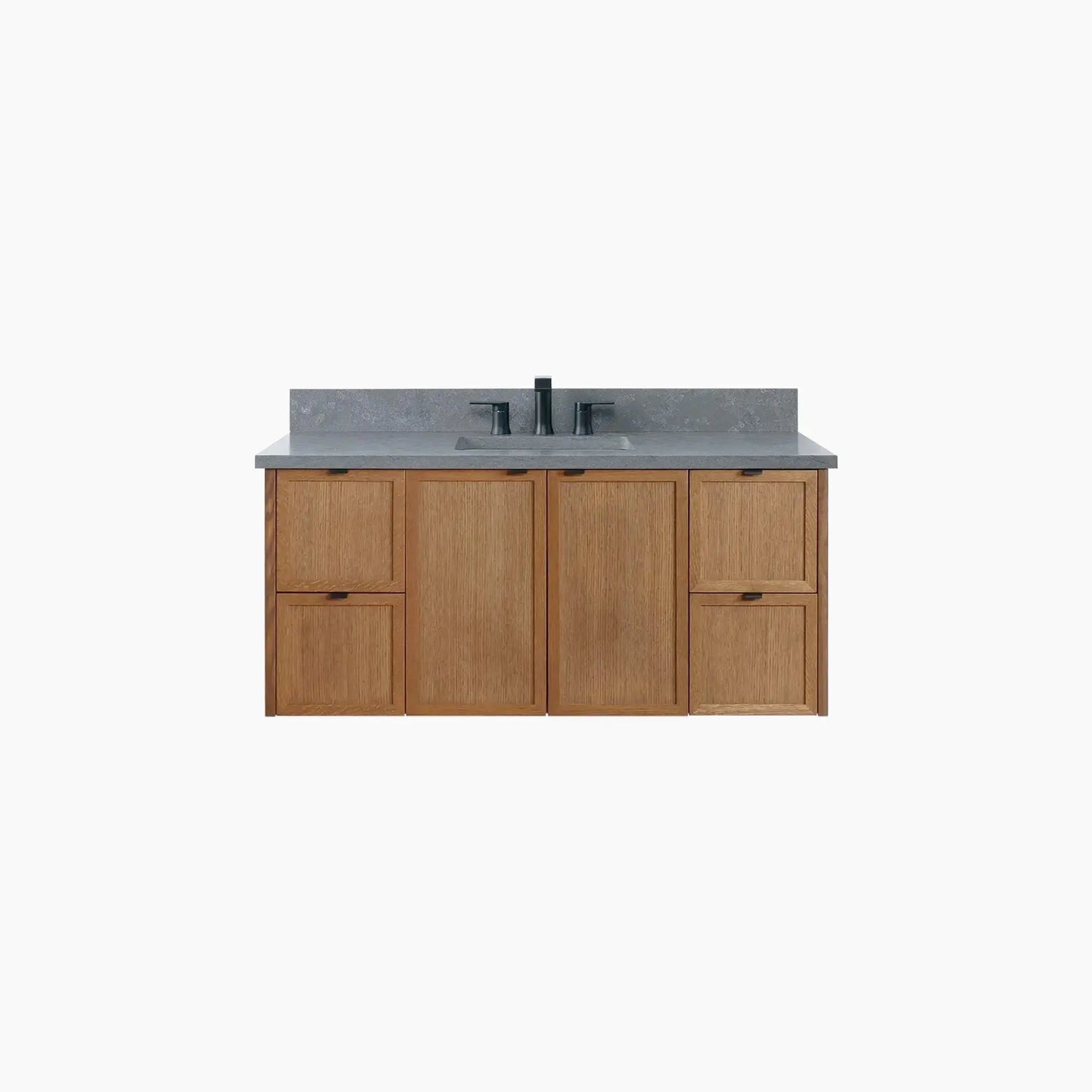 Cape Breton SLIM 48" Wall Mount Mid Century Oak Bathroom Vanity Teodor Bathroom Vanity Canada