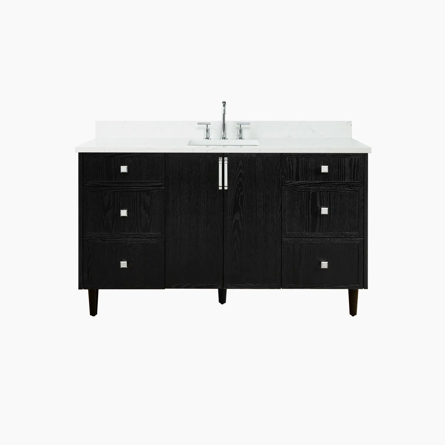 Cape Breton SLIM 60" Blackened Oak Bathroom Vanity Teodor Bathroom Vanity Canada
