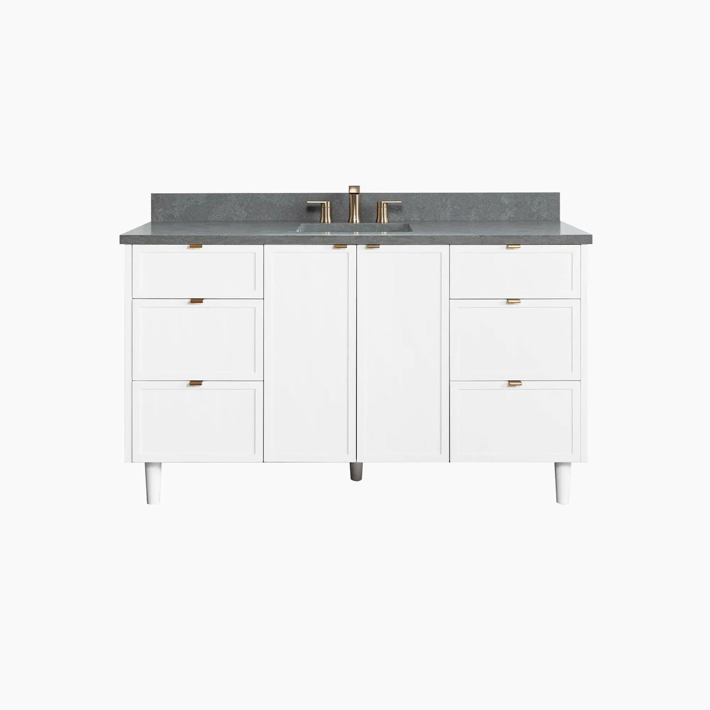 Cape Breton SLIM 60" Satin White Bathroom Vanity Teodor Bathroom Vanity Canada